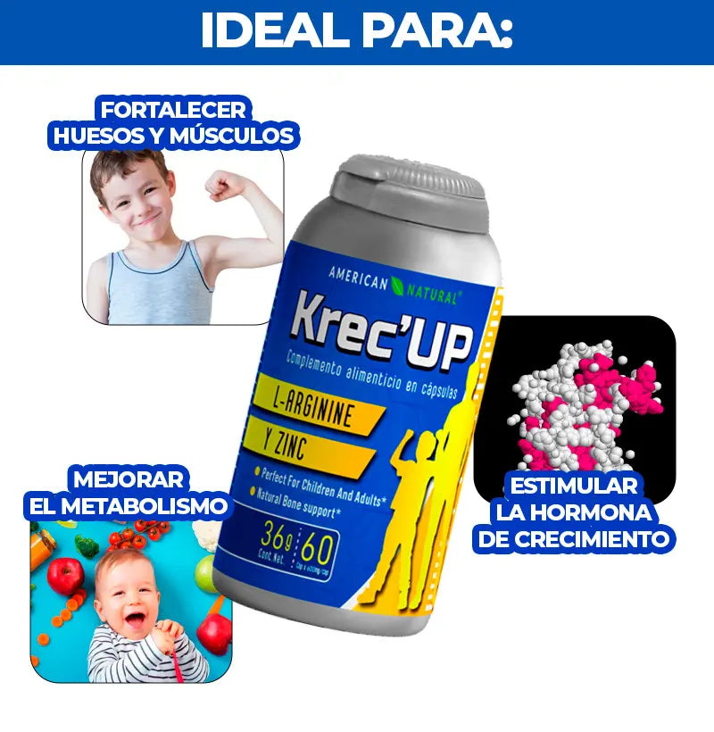 KREC UP - HORMONAS NATURALES DE CRECIMIENTO PARA TUS HIJOS