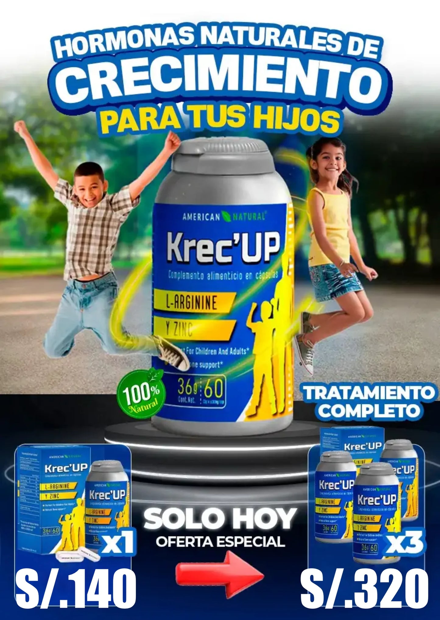 KREC UP - HORMONAS NATURALES DE CRECIMIENTO PARA TUS HIJOS